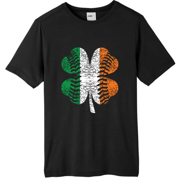 St. Patricks Day Shamrock Baseball Irish Flag Four Leaf Clover ChromaSoft Performance T-Shirt