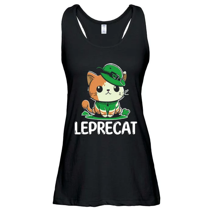 St Patricks Day Parade Leprecat Funny Irish Cat Ladies Essential Flowy Tank