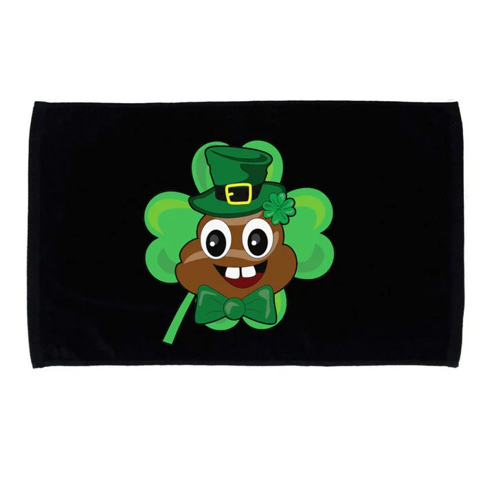 Saint Patrick's Day Funny Poop Leprechaun Green Clover Microfiber Hand Towel