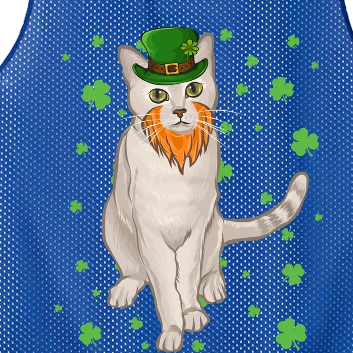 St Patricks Day Burmilla Cat Shamrock Gift Funny Gift Mesh Reversible Basketball Jersey Tank