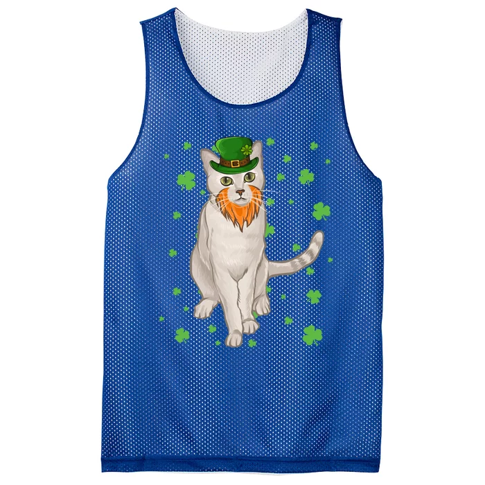 St Patricks Day Burmilla Cat Shamrock Gift Funny Gift Mesh Reversible Basketball Jersey Tank