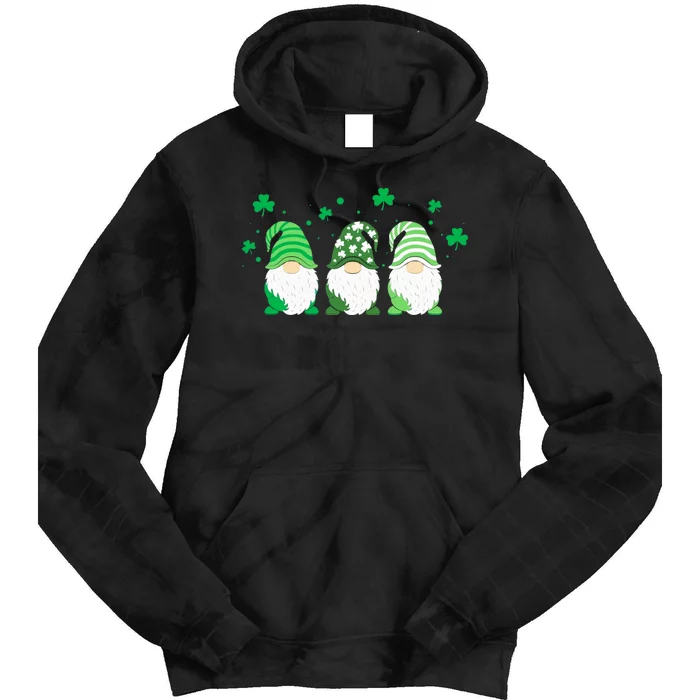 St Patricks Day Gnome Irish Gnome Tie Dye Hoodie