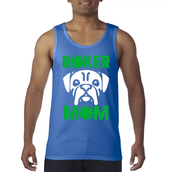 St Patricks Day Boxer Mom Shamrock Dog Mom Boxer Mama Lover Great Gift Tank Top