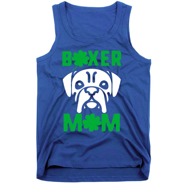 St Patricks Day Boxer Mom Shamrock Dog Mom Boxer Mama Lover Great Gift Tank Top