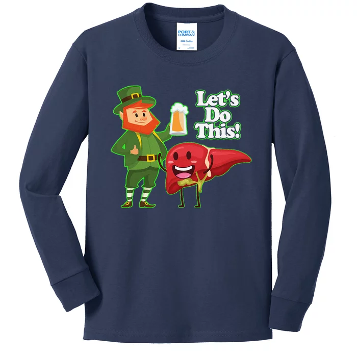 Saint Patrick's Day 2022 Funny Liver Ready To Party Kids Long Sleeve Shirt