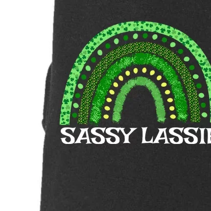 St Patricks Day Women Funny Sassy Lassie Doggie 3-End Fleece Hoodie