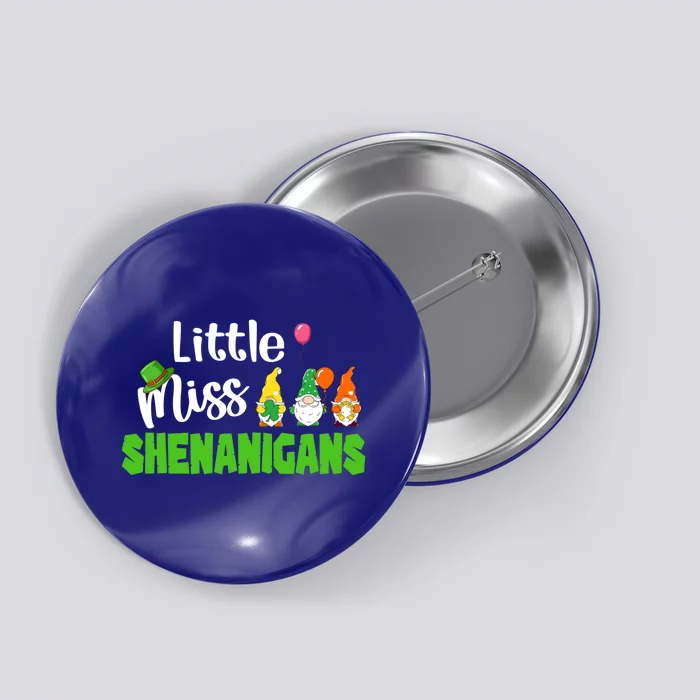 St Patrick's Day Pajamas Little Miss Shenanigans Gift Button