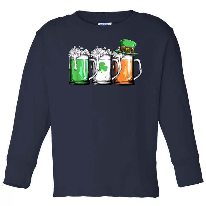 St Patrick's Day Beer Toddler Long Sleeve Shirt