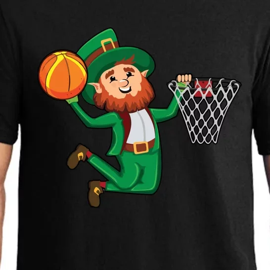 St Patricks Day Leprechaun Dunk Basketball Gift Pajama Set