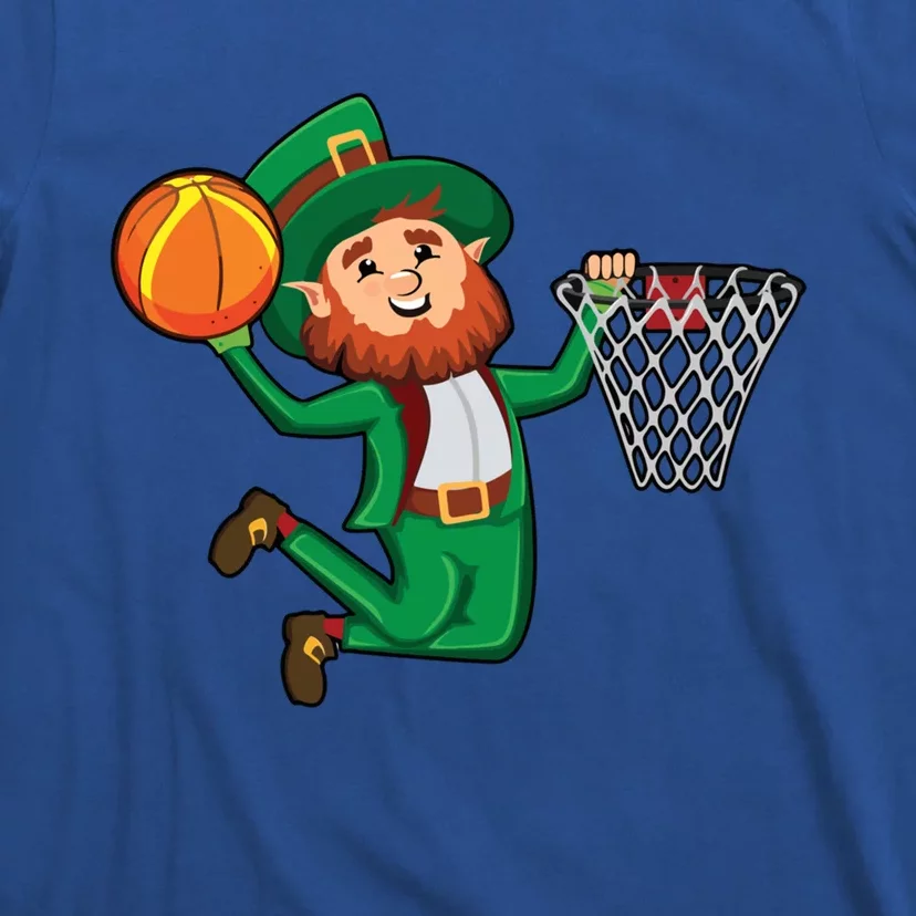 St Patricks Day Leprechaun Dunk Basketball Gift T-Shirt