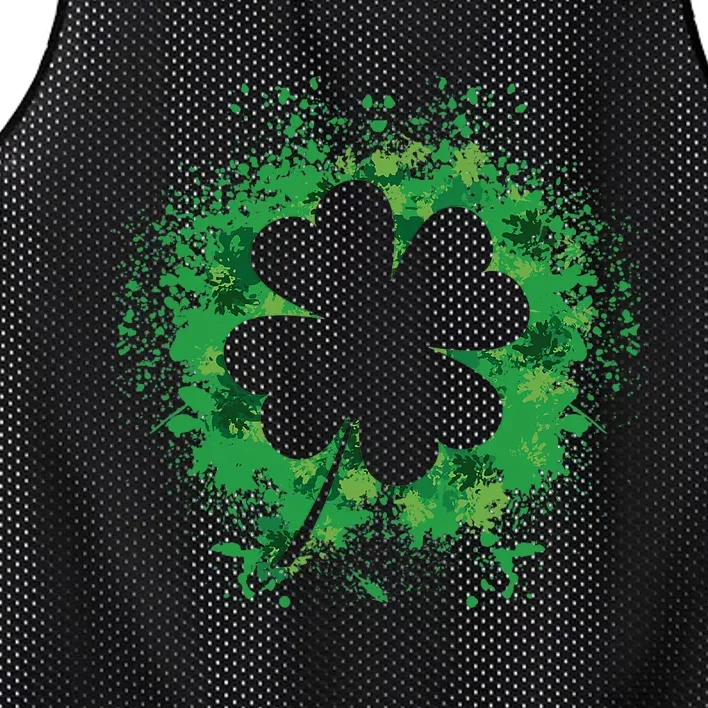 St. Patrick's Day Shamrock Lucky Four Leaf Mesh Reversible Basketball Jersey Tank