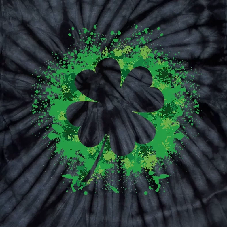 St. Patrick's Day Shamrock Lucky Four Leaf Tie-Dye T-Shirt