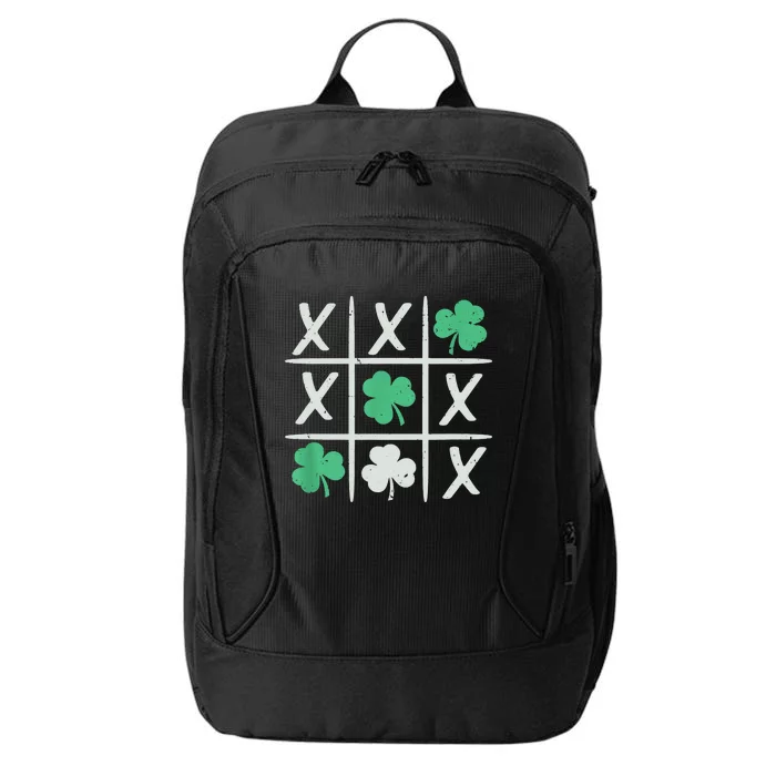 St Patrick's Day Tic Tac Toe Lucky Shamrock City Backpack