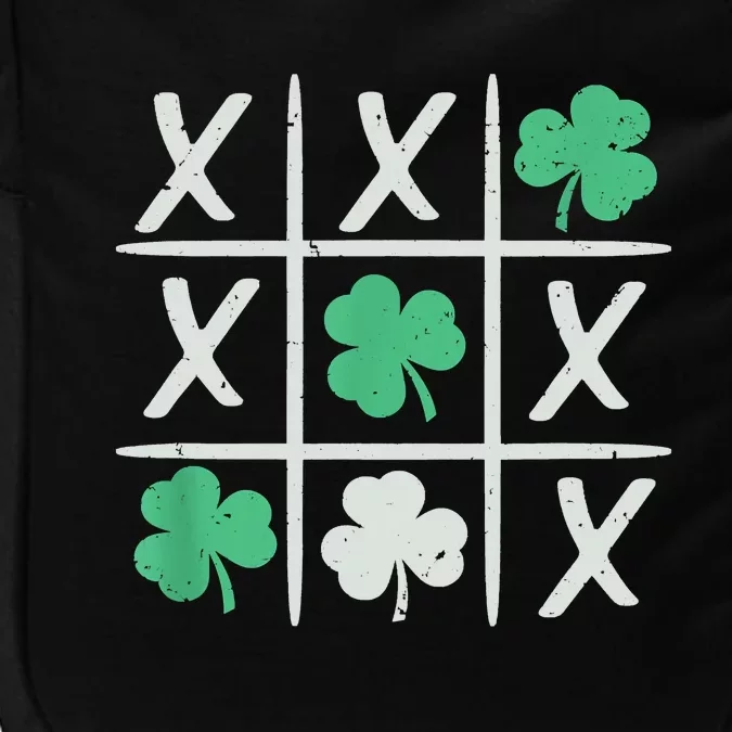 St Patrick's Day Tic Tac Toe Lucky Shamrock Impact Tech Backpack