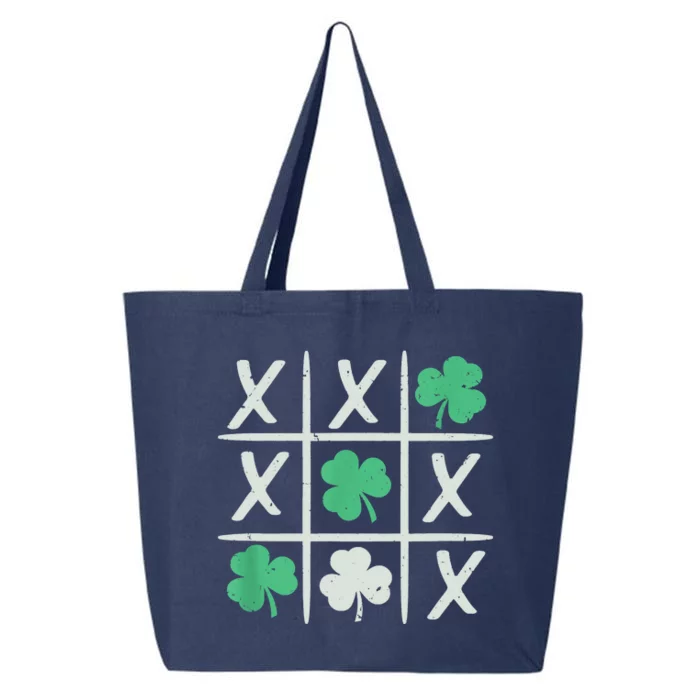 St Patrick's Day Tic Tac Toe Lucky Shamrock 25L Jumbo Tote