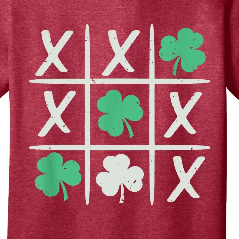 St Patrick's Day Tic Tac Toe Lucky Shamrock T-Shirt