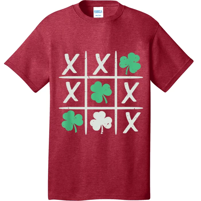 St Patrick's Day Tic Tac Toe Lucky Shamrock T-Shirt