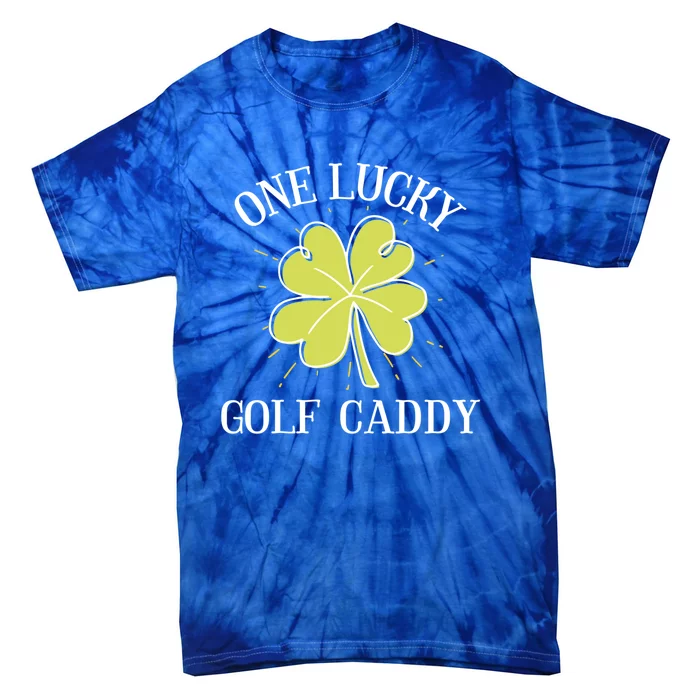 St Patricks Day Gift Lucky Golf Caddy Gift Tie-Dye T-Shirt