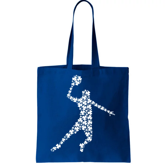 St Patricks Day Basketball Player Irish Clover Cool Gift Tote Bag