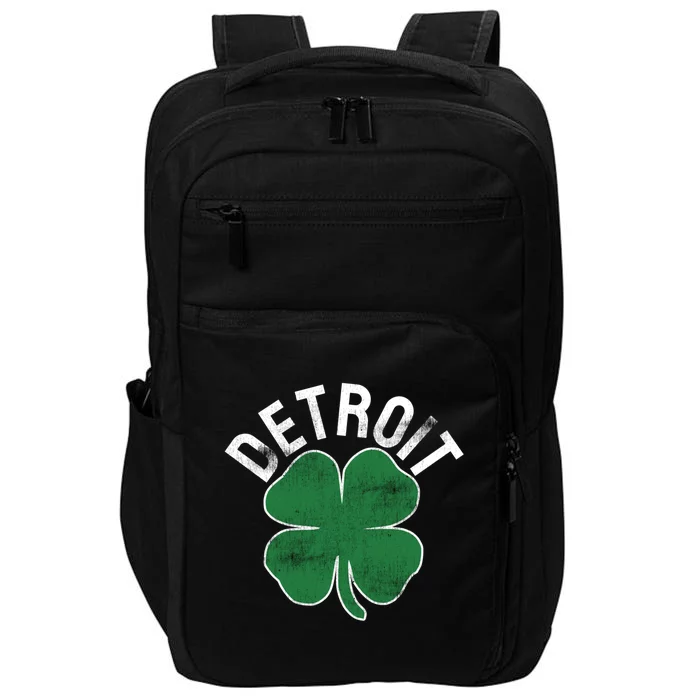 St Patrick's Day Shamrock Detroit Michigan Irish Gift Impact Tech Backpack