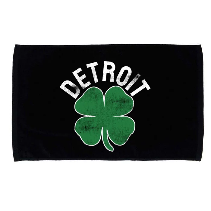 St Patrick's Day Shamrock Detroit Michigan Irish Gift Microfiber Hand Towel