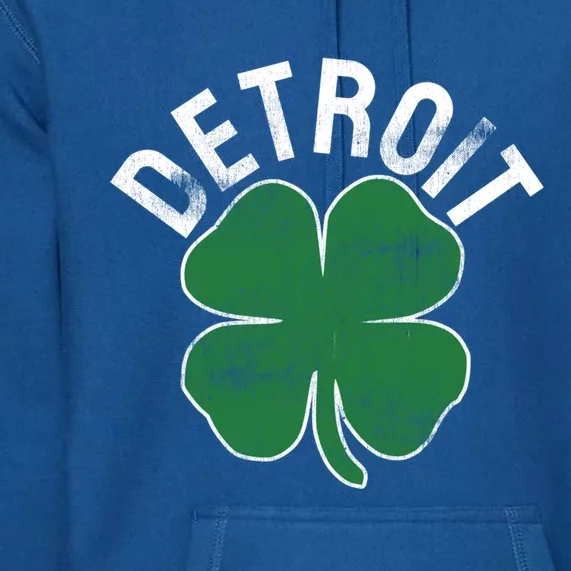 St Patrick's Day Shamrock Detroit Michigan Irish Gift Premium Hoodie