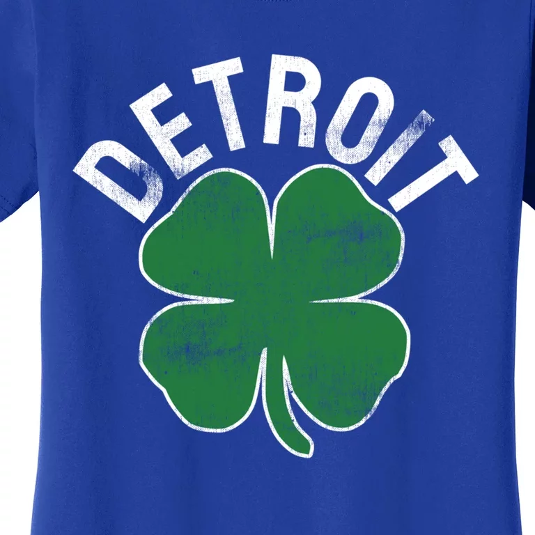 St Patrick's Day Shamrock Detroit Michigan Irish Gift Women's T-Shirt