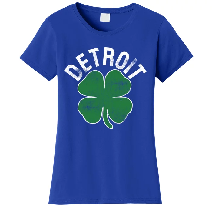 St Patrick's Day Shamrock Detroit Michigan Irish Gift Women's T-Shirt