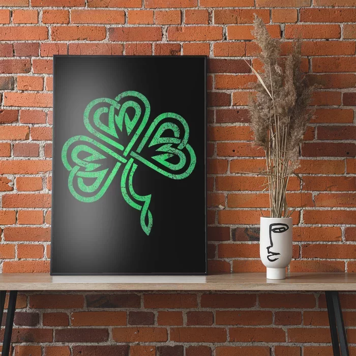 St. Patricks Day Celtic Shamrock Faded Irish Pride Poster