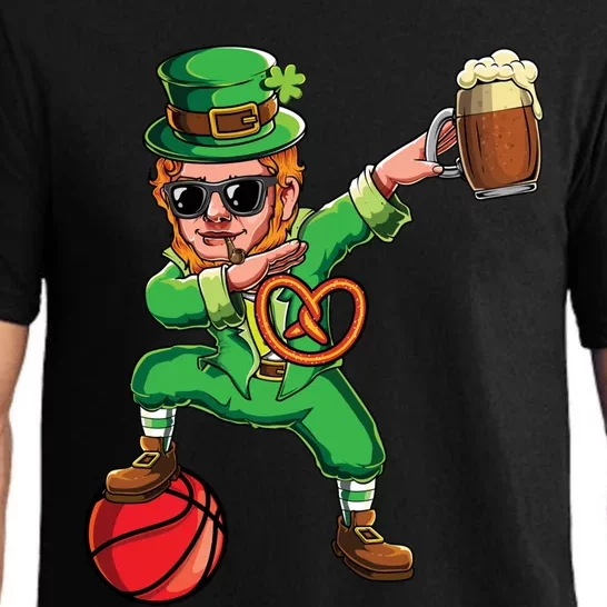 St Patricks Day Leprechaun Pretzel Beer Basketball St Paddys Great Gift Pajama Set