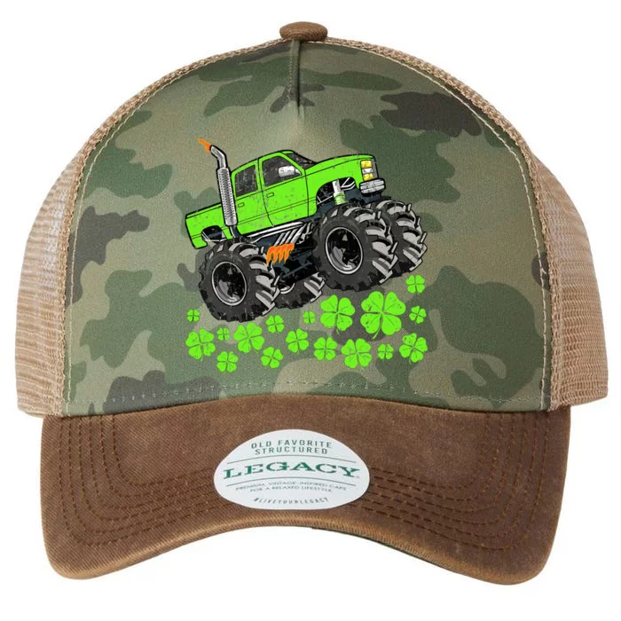 St Patricks Day Lucky Monster Truck Legacy Tie Dye Trucker Hat