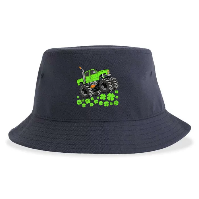 St Patricks Day Lucky Monster Truck Sustainable Bucket Hat