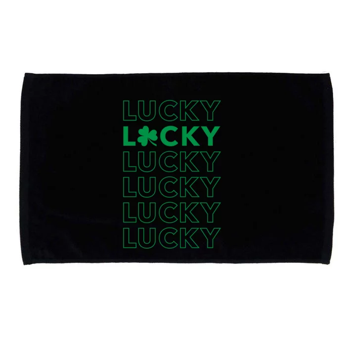 St Patricks Day Vintage Lucky Clover Shamrock Cute Gift Microfiber Hand Towel