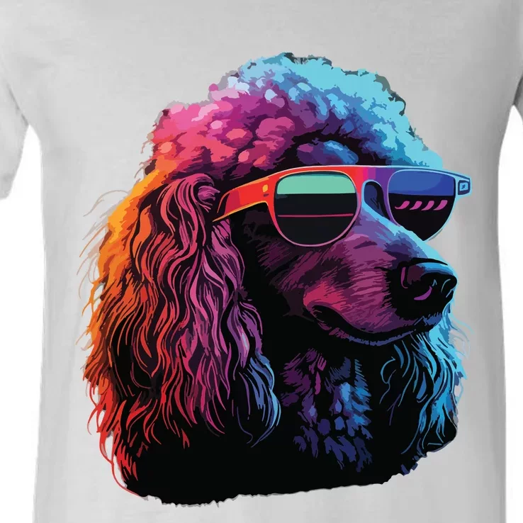 Standard Poodle Dogs Standard Poodles V-Neck T-Shirt