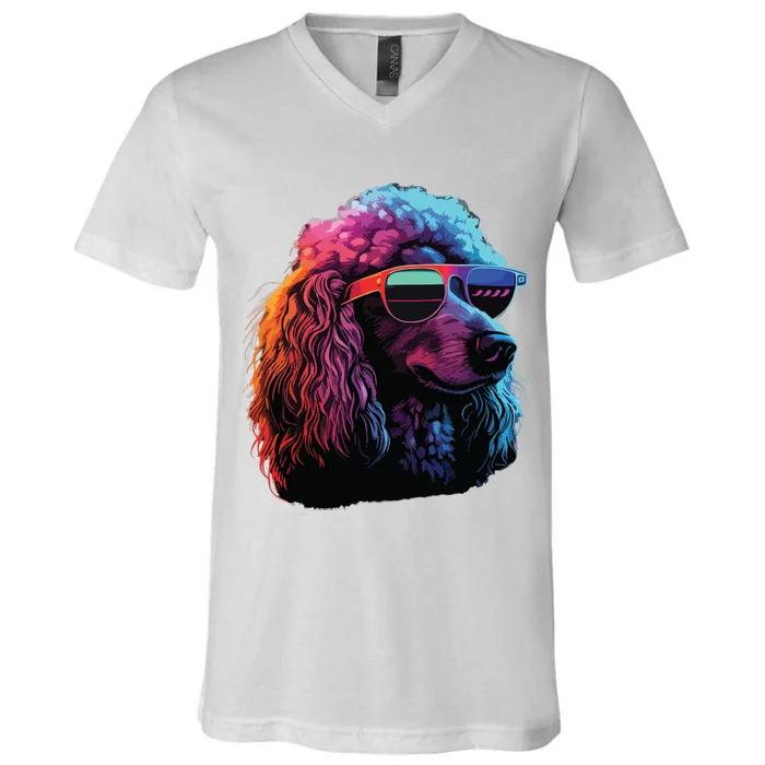 Standard Poodle Dogs Standard Poodles V-Neck T-Shirt