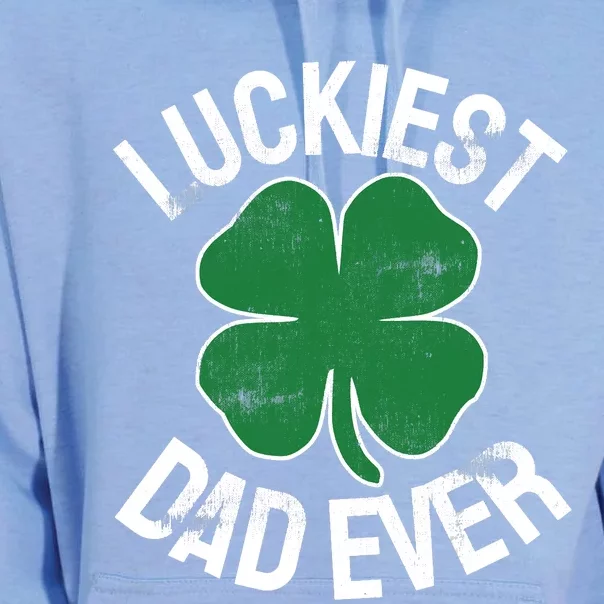 St Patrick's Day Shamrock Luckiest Dad Irish Saint Paddy's Unisex Surf Hoodie