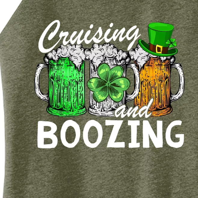 St Patricks Day Cruise Cruising and Boozing Drinking Women’s Perfect Tri Rocker Tank