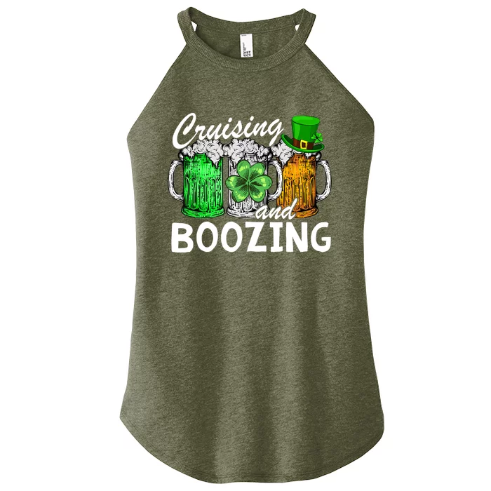 St Patricks Day Cruise Cruising and Boozing Drinking Women’s Perfect Tri Rocker Tank