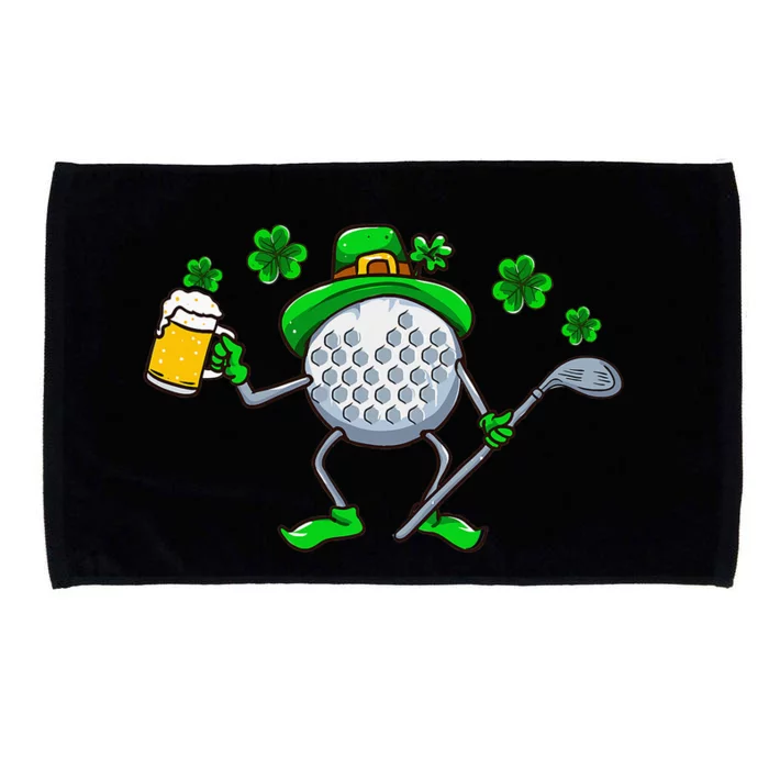 St Patricks Day Golf Golfing Irish Golfer Beer Humor Microfiber Hand Towel