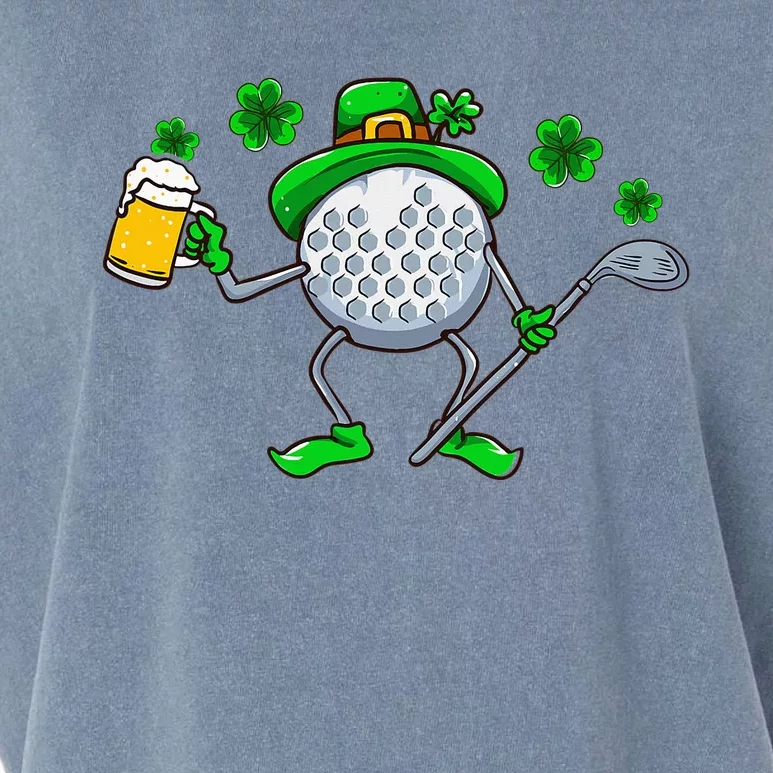 St Patricks Day Golf Golfing Irish Golfer Beer Humor Garment-Dyed Women's Muscle Tee