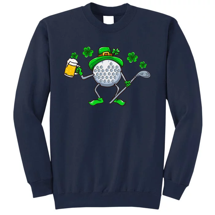 St Patricks Day Golf Golfing Irish Golfer Beer Humor Tall Sweatshirt