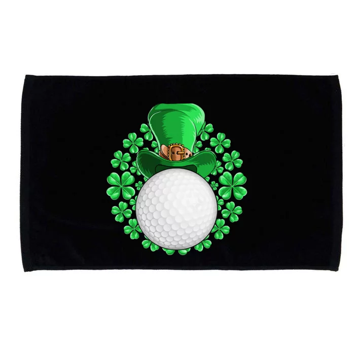 St Patricks Day Golfing Golf Clover Microfiber Hand Towel