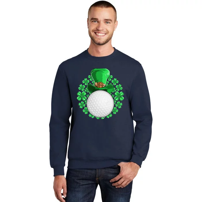 St Patricks Day Golfing Golf Clover Tall Sweatshirt