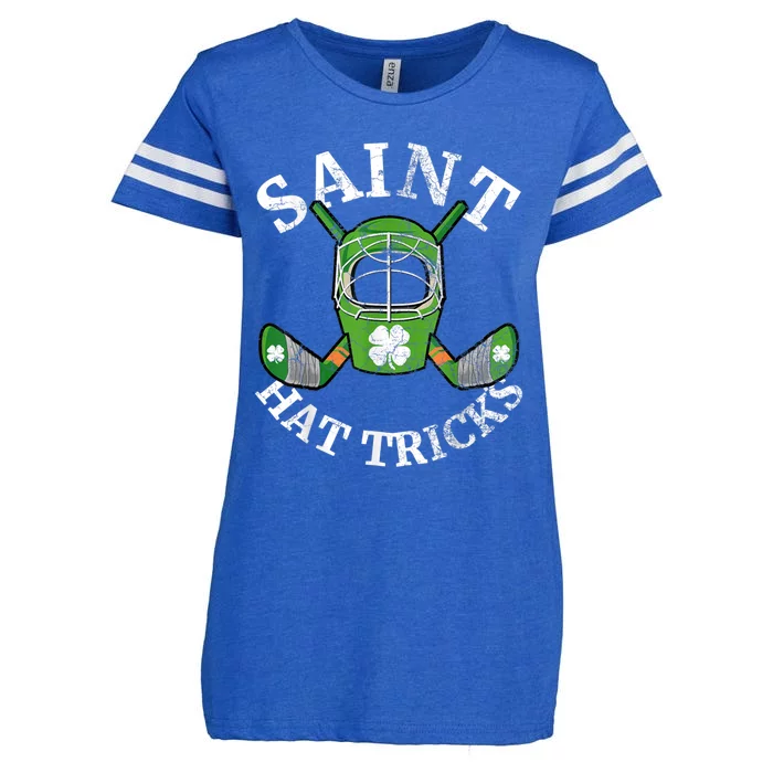 St Patrick's Day Saint Hat Tricks Hockey Shamrock Great Gift Enza Ladies Jersey Football T-Shirt