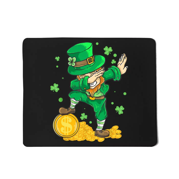 St Patrick Day Dabbing Leprechaun Irish Gift Mousepad