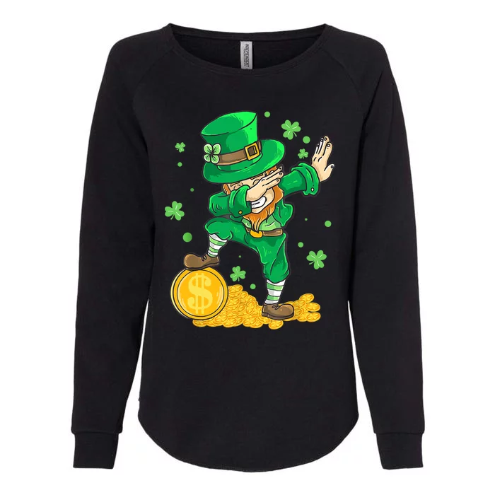 St Patrick Day Dabbing Leprechaun Irish Gift Womens California Wash Sweatshirt