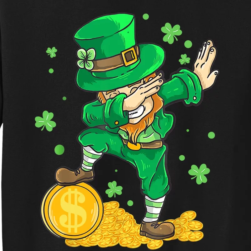 St Patrick Day Dabbing Leprechaun Irish Gift Tall Sweatshirt