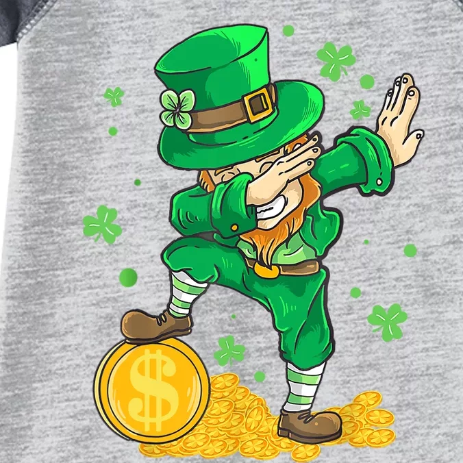 St Patrick Day Dabbing Leprechaun Irish Gift Infant Baby Jersey Bodysuit