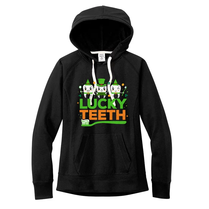 St Patrick Dentist Teeth Dental Rdh Saint Patricks Day Cool Gift Women's Fleece Hoodie