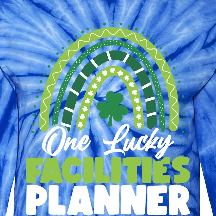 St Patricks Day One Lucky Facilities Planner Gift Tie-Dye Long Sleeve Shirt